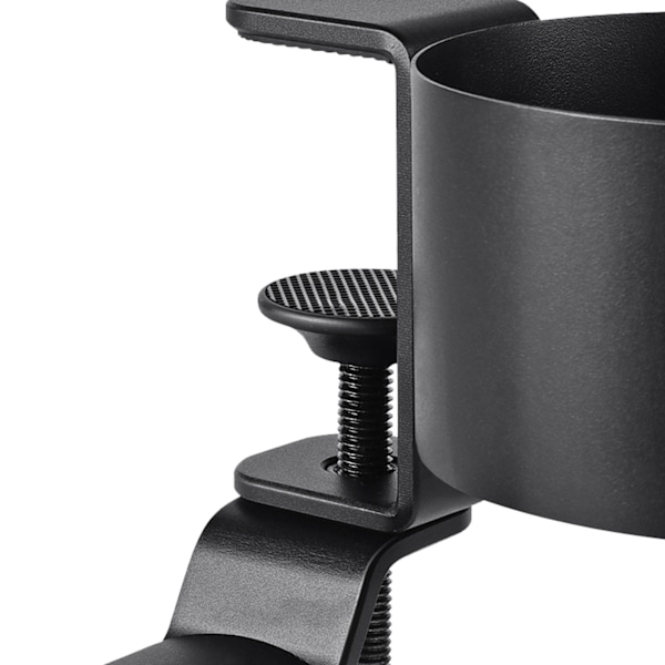 Under Desk Hovedtelefon Stativ 360 Graders Rotation Desktop Vandkop Opbevaring Mount til Kontor Sort
