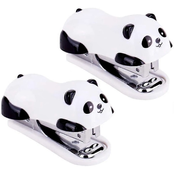 Mini Kannettava Panda Toimistoniittilaite Kannettavat Manuaaliset Niittilaitteet Söpö Panda Sarjakuva_SZXM
