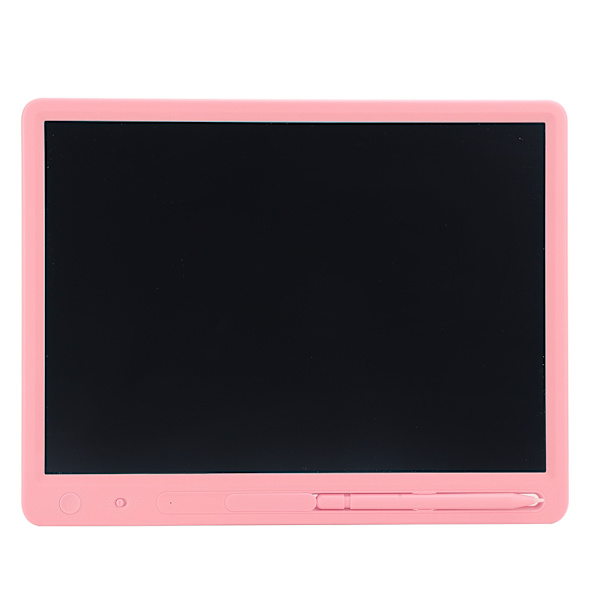 15in LCD-skrivetavle, fargerik, fet håndskrift, barns smarte elektroniske doodle-tavle, rosa