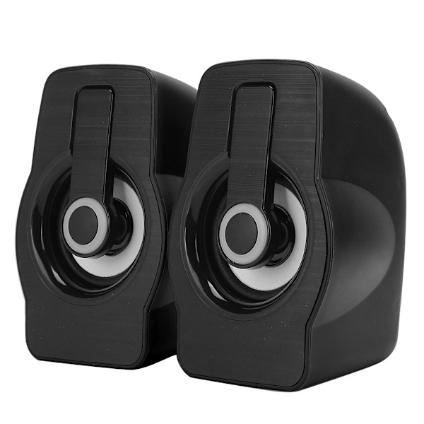 FT-185 Mini USB LED-högtalare Bärbar högtalare Musikspelare för stationär bärbar dator Svart
