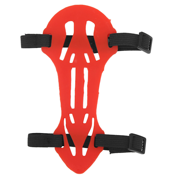 Rubber Archery Arm Guards Adjustable Safe Breathable Elastic Recurve Bow Arm Guard for Summer Red