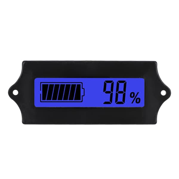 12-84V GY-6G Batteri Strøm LCD Display Spændingsmåler Voltmeter med Lys Alarm (Blåt Lys)