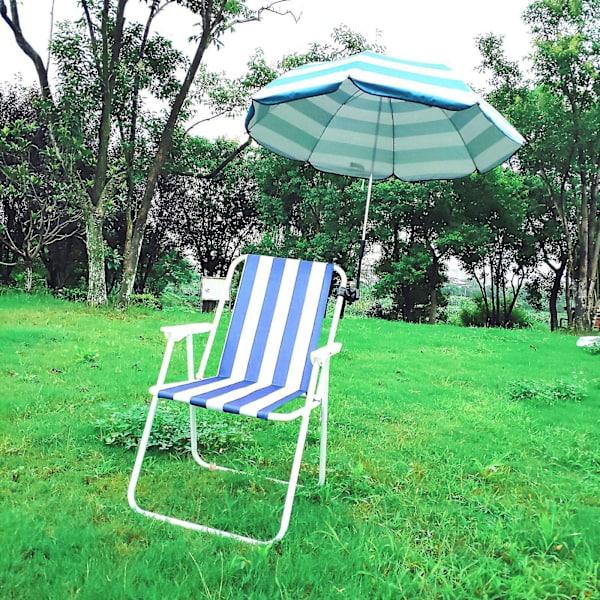 Foldbar strandparasol justerbar klemme til stol camping klapvogne