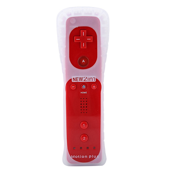Somatosensorisk spelhandkontroll Gamepad Inbyggd accelerator för Nintendo Wii WiiU(Röd)