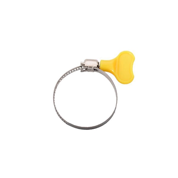 8 st Slangklämmor, 21-38mm Justerbar Slangklämma i Rostfritt Stål, Slangklämma för Vattenslang Rör Bilkabel Pool Kran (Gult Handtag)