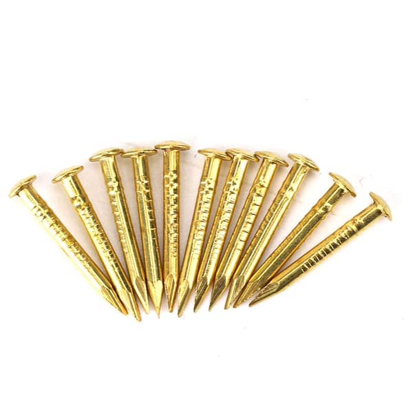 100 stk. runde hovedsøm messing møbelhængsel hardware tilbehør 10mm/15mm/18mm/22mm15mm længde
