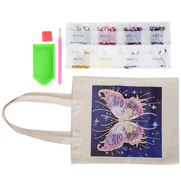 Diamantmålning Väska Kit Canvas Väska Harts Rhinestones HandMade Återanvändbar Konst Handväska(BB012 )