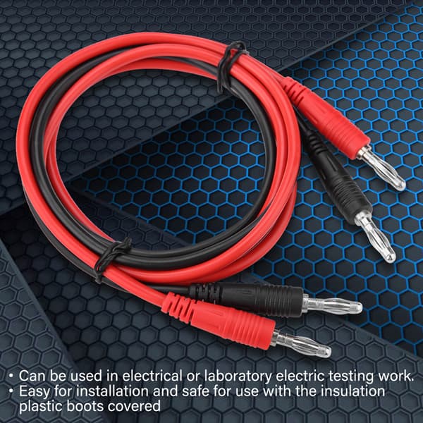 P1041 2 stk. 4 mm bananstik til bananstik testkabel multimeter testkabler
