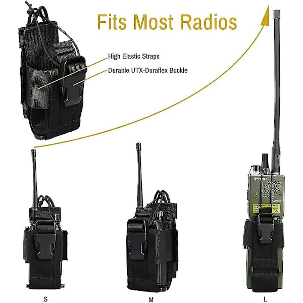 Taktisk Walkie Talkie Holster - Sort