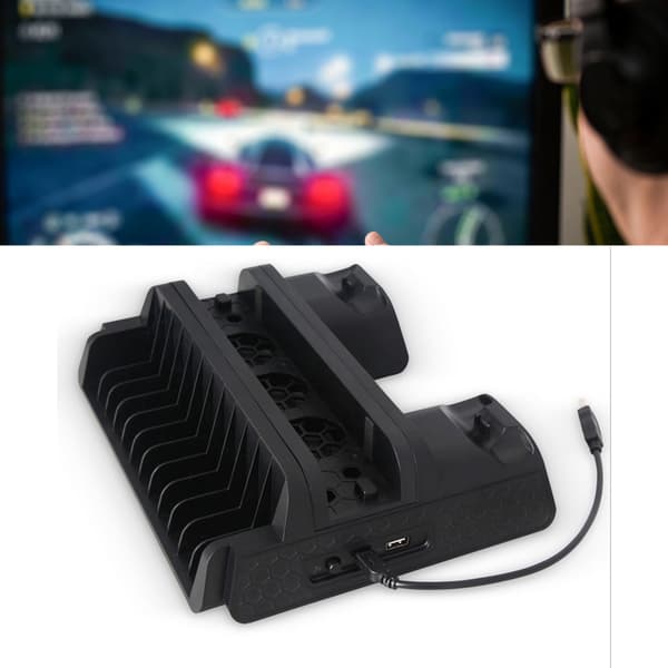 Spillekonsol køleventilator Stille Effektiv Varmeafledning USB Ekstern Køler til PS4 Slim til PS4 Pro