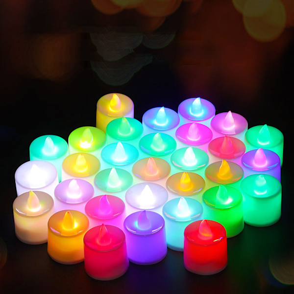LED Kynttilät Muovi Materiaali Romanttinen tyyli Savuton Tea Lights Paristokäyttöinen Indoor OutdoorBlue