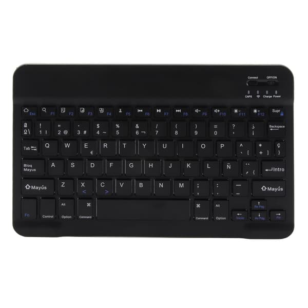 Mini Portabel Trådlöst Bluetooth 3.0 Spanskt Tangentbord Pekplatta för IOS/Android