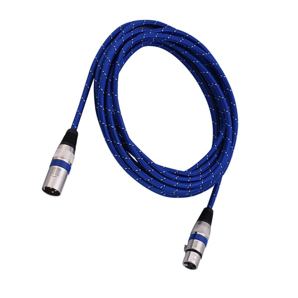 XLR hann til hunn plugg balansert 3-pinners mikrofon MIC lydkabel 5 meter