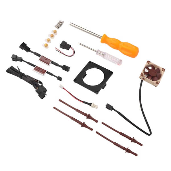 Fläkt 3D-utskriftsfäste Kit Effektiv värmeavledning Spelkonsol Kylfläktfäste Kit för Gamecube Noctua Svart