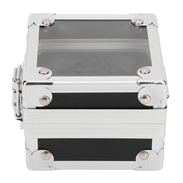 Sømborebits Opbevaringsboks 25 huller Gennemsigtig Clamshell Lock Design Støvtæt sømborebits Desktop Container Sort