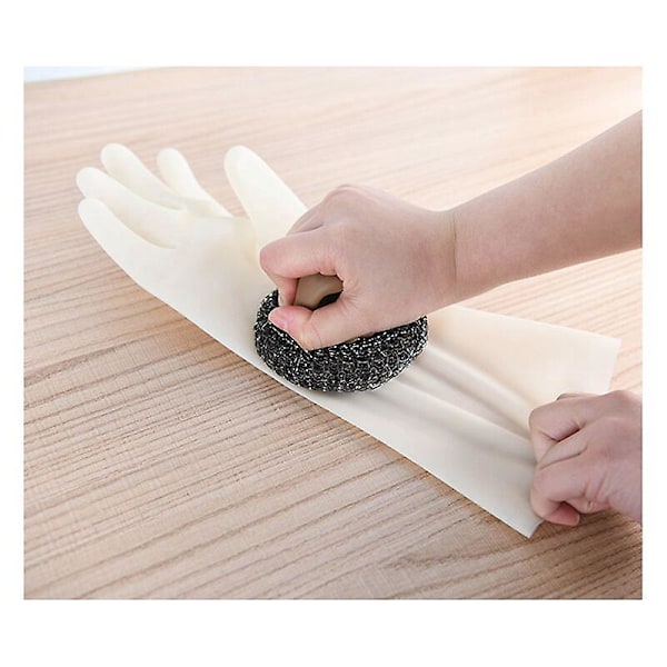 Nitril Latex Gummi Vattentäta Diskhandskar Rengöring Hushållsmatkvalitet Förtjockad PVC Kök Hushåll-M 31*9.5cm