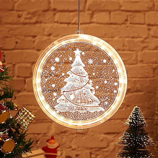 Batteridriven LED Julbelysning Dekoration (24cm, Julgran)