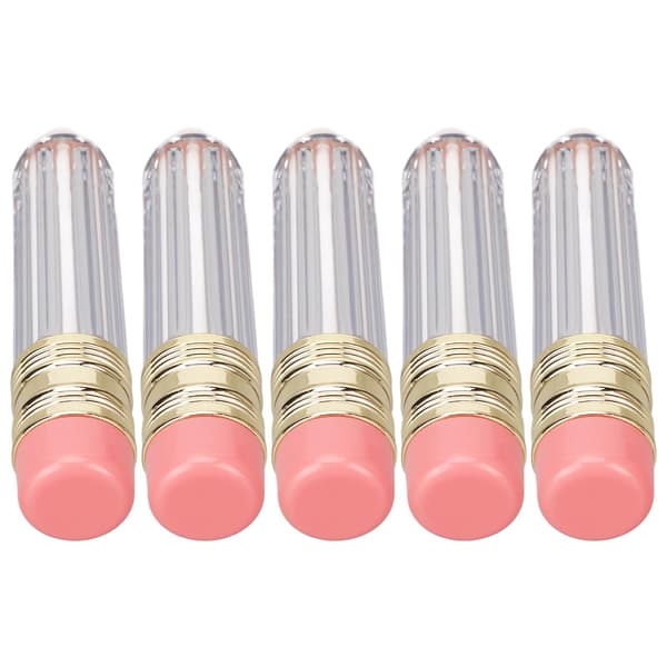 5 stk 5 ml blyantformede tomme lipglossrørbeholdere DIY påfyllbare leppeoljeflasker for kvinner jenter