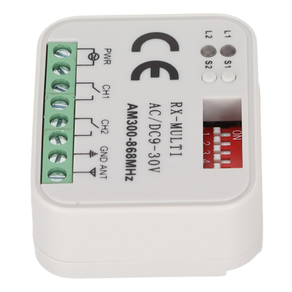 2-vejs fjernbetjeningskontaktmodul Universal Smart Wireless 300 til 868MHz Multifrekvens fjernbetjeningsmodul 9 til 30V