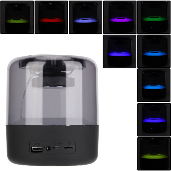 Langattomat Bluetooth kaiuttimet Monitoimiset värikkäät valot 3D-tilaääni Vahva basso pöytäkoneen langaton kaiutin