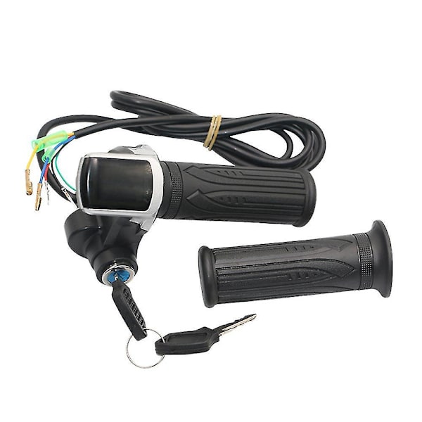 Elektrisk cykel Twist Grip Throttle med LCD-batteri display og strøm indikator - 36V