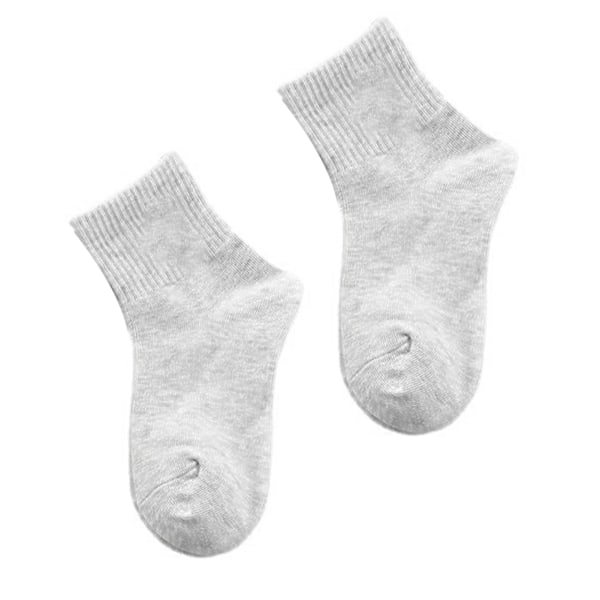 Baby Sport Socks Mid Tube Andas Barnstrumpor God Elasticitet Atletiska Strumpor för Småbarn Grå för 4-6 År Gamla