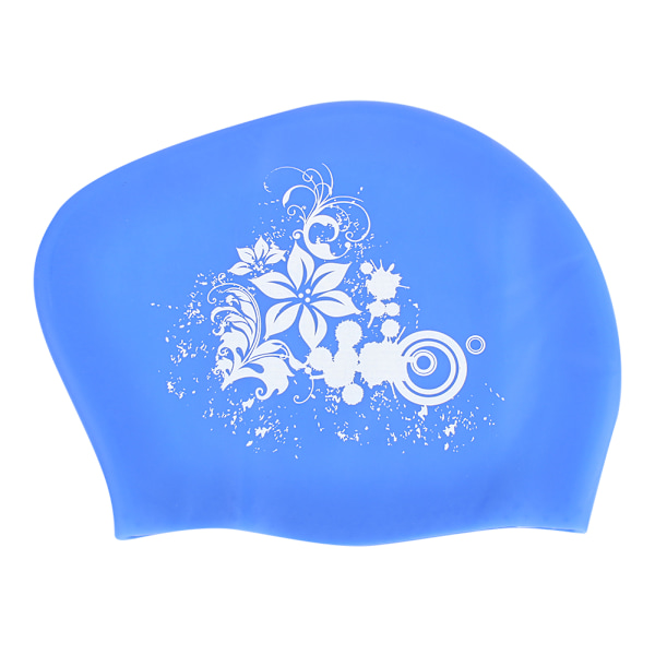 Cap för unisex långhårig cap med moderiktigt print (blå)