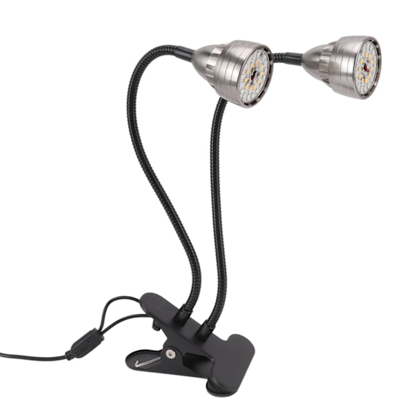 LED-kasvikasvatusvalot, kaksoispää, mehikasvien kasvatus, täyttövalo, USB-käyttöinen kasvatuslamppu pidikkeellä