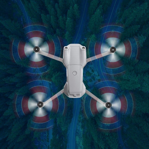 Silent Low-Noise Mini Portable Drone Propel Blades til DJI Air 2S - Rød og Hvid