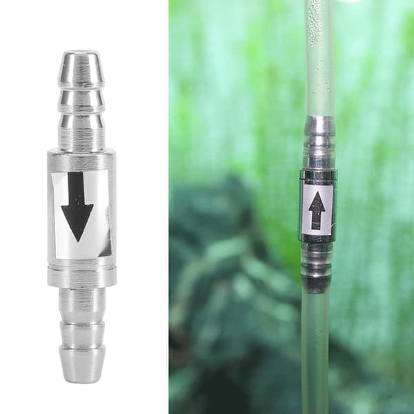CO2-tilbakeslagsventil i rustfritt stål for akvarium CO2-system Akvarium CO2-diffusor og luftpumpe