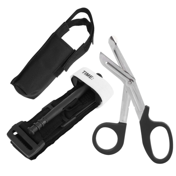 Udendørs Portable Tactics Tourniquet System Behandlingstaske Lille saksesæt Survival Tool