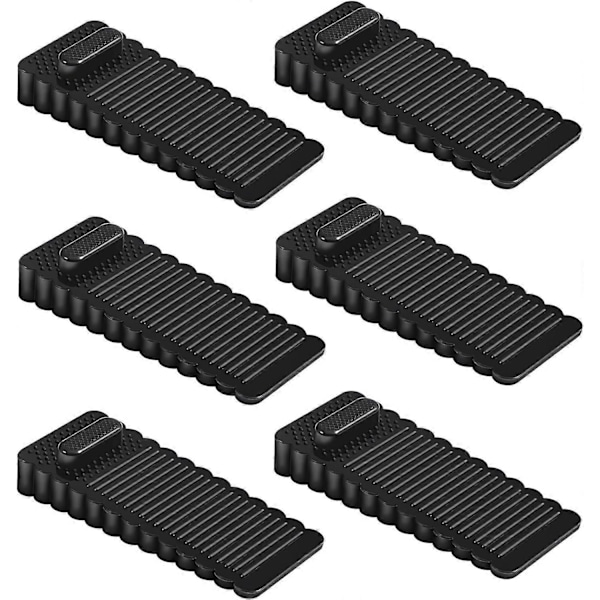 Ovenkahvat, 6 kpl PVC-ovenpysäytin, korkeussäädettävä lattiaovenpysäytin ja pinottava käyttöön, lattiaovenpysäytin oville ja lattioille, jotka on valmistettu erilaisista materiaaleista