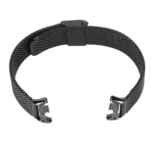 Justerbart klockarmband Andningsbart vikspänne Quick Release i rostfritt stål klockband för Mi Band 8 Svart