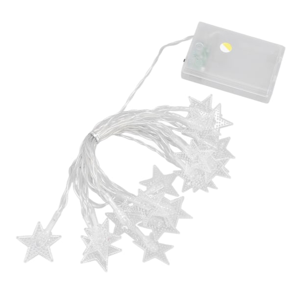 Ljusslinga 20 LED-lampor 3 meter Inomhus Dekorativt Ljus Stjärnform Glödlampa Varm Ljus för Sovrum Vardagsrum