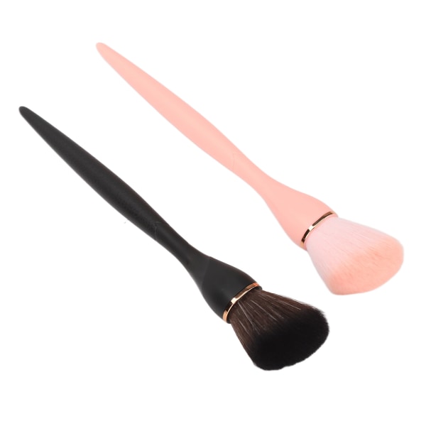 2 STK vinklet konturbørste sort pink kunstfiber Nøjagtig farvning Blød børstehår makeup børstesæt
