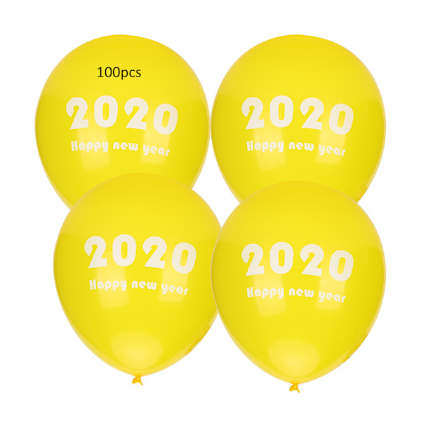 100 st gula ballonger nummerfest födelsedag bröllop jul dekoration tillbehör