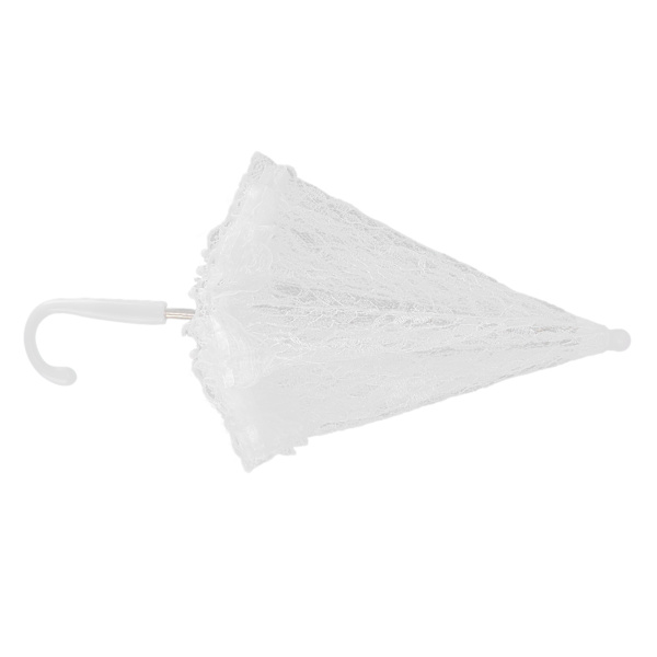 Blondeparaply Hvit brudebryllupsbroderi Paraplydansdekorert paraply for sceneopptreden