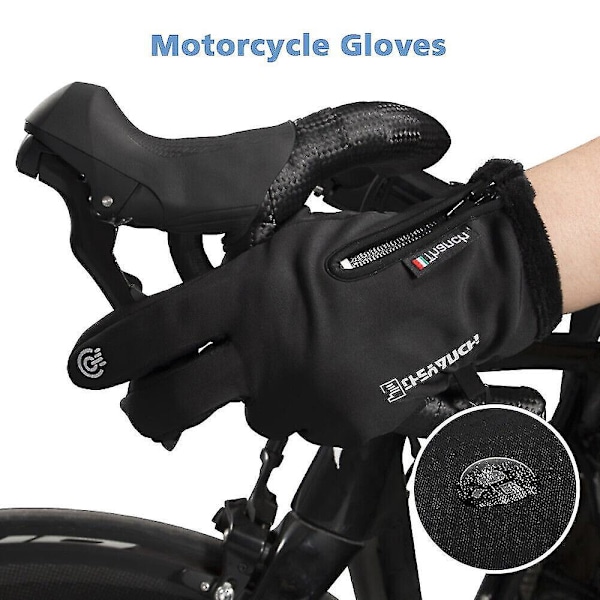 Elektrisk Opvarmede Handsker USB Genopladelige Vintervarmere Vanter Touch Screen Cykling Vanter Sort