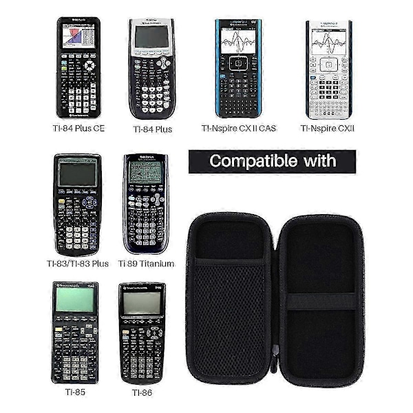 Hardt etui kompatibelt med TI-84 Plus /TI-84 Plus/TI-Nspire CXII CAS/TI-Nspire CXII/TI-83 Plus/TI-89 Titanium/TI-85 /TI-86