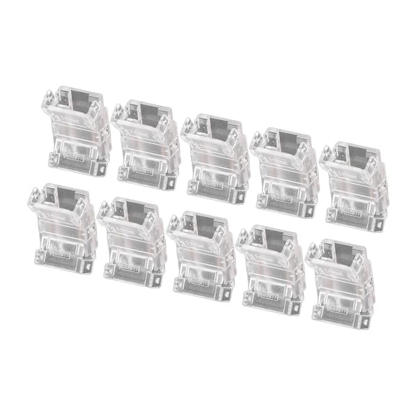 10 stk. 2-benede 10 mm LED-strip-stik Strip til Strip Hurtigforbindelse Loddefri LED-strip-lys-stik
