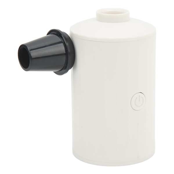Bærbar Mini Luftpumpe Utendørs Multifunksjonell USB Lading Elektrisk Luftpumpe med 6 Forskjellige Luftdyser Hvit