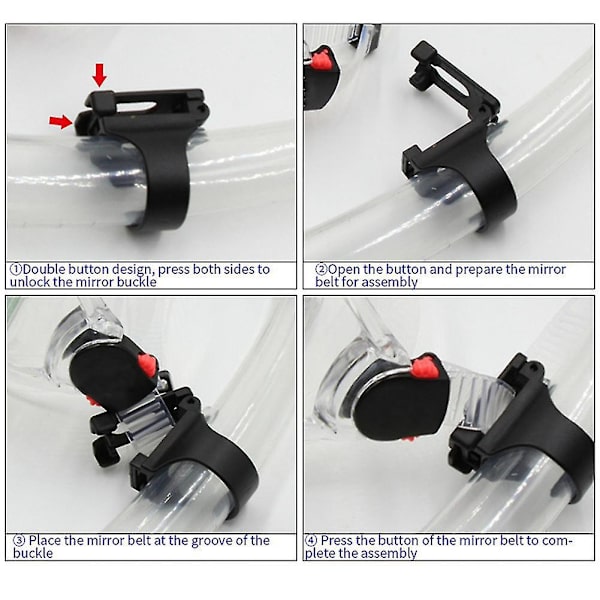 Silikone Scuba Dykning Snorkel Maske Keeper Clips - 10stk