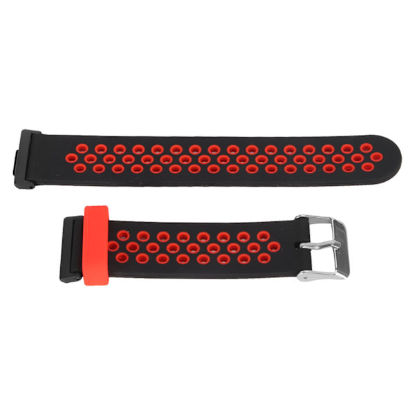 Älykellon hihna silikonihienkestävä, hengittävä, säädettävä ranneke watch Fit 2 musta ja punainen