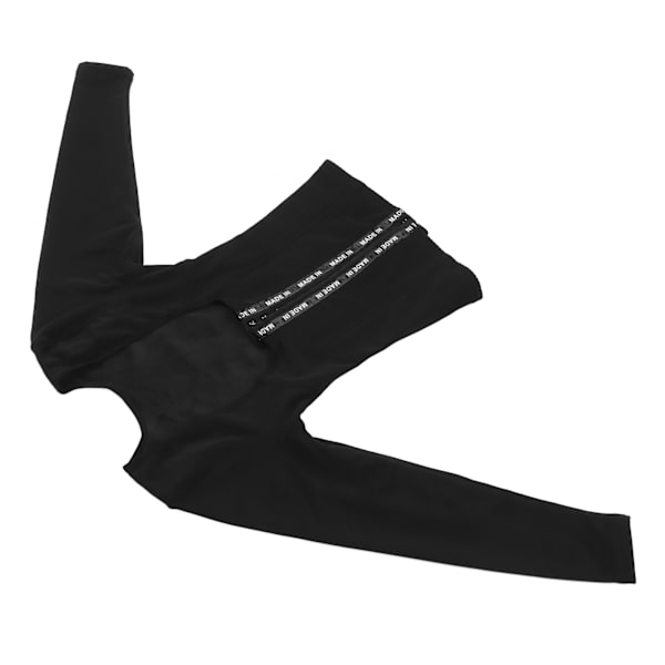 Åndbar taljetræner Shapewear Langærmet kropsformende talje slanketræner til kvinder SortL