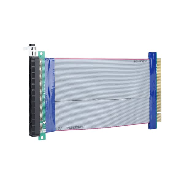 19CM PCI-E Riser-kortforlenger PCI-E 16X Myk Flat Forlengelseskabel