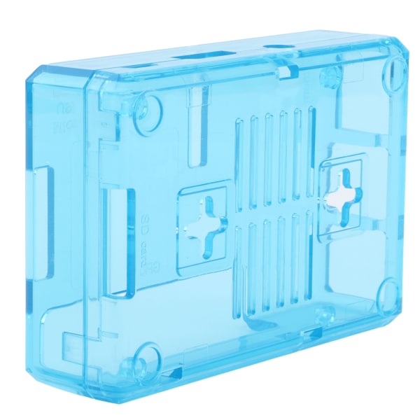 Skal Beskyttende Frosted Box Case Cover ABS til Raspberry Pi 3B 3B+ D Style med Skrue (Blå)
