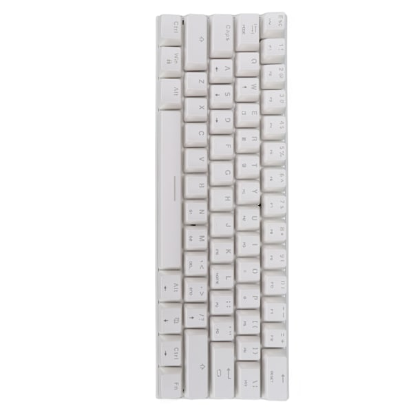 Mekanisk tangentbord 61 tangenter RGB bakgrundsbelyst USB-kabelansluten dubbelläge stor kapacitet mekaniskt spelande tangentbord vit röd axel