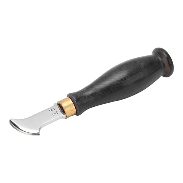 Lærkrøller Ergonomisk design 304 rustfritt stål sandeltrehåndtak speilpolert lærstrimmelkutter 2,5 mm