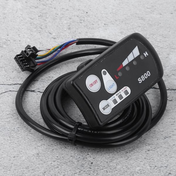 EBicycle Lithium Batteri LED Meter S800 Display Horisontal Sort/Hvid Skærm (36V )