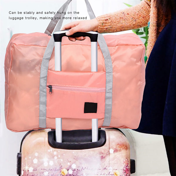 Stor vandtæt sammenklappelig duffel taske rejse bagage opbevaringsposer arrangørPink
